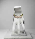 Romantik Dokunuş: Paslanmaz Çelik Kalpli ve Doğal Taşlı İki Sıralı Bilezik