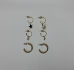 Deniz Esintisi ve Parıltı: Trend 6'lı Çoklu Küpe Kombini