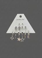 Deniz Esintisi ve Parıltı: Trend 6'lı Çoklu Küpe Kombini