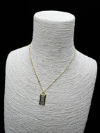 Altın Rengi Külçe Tasarımlı Minimalist Kolye