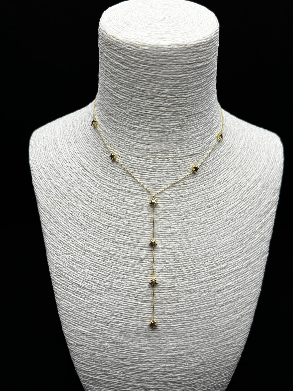 Altın Rengi Minimal Yıldız Motifli Uzun Y Kolye