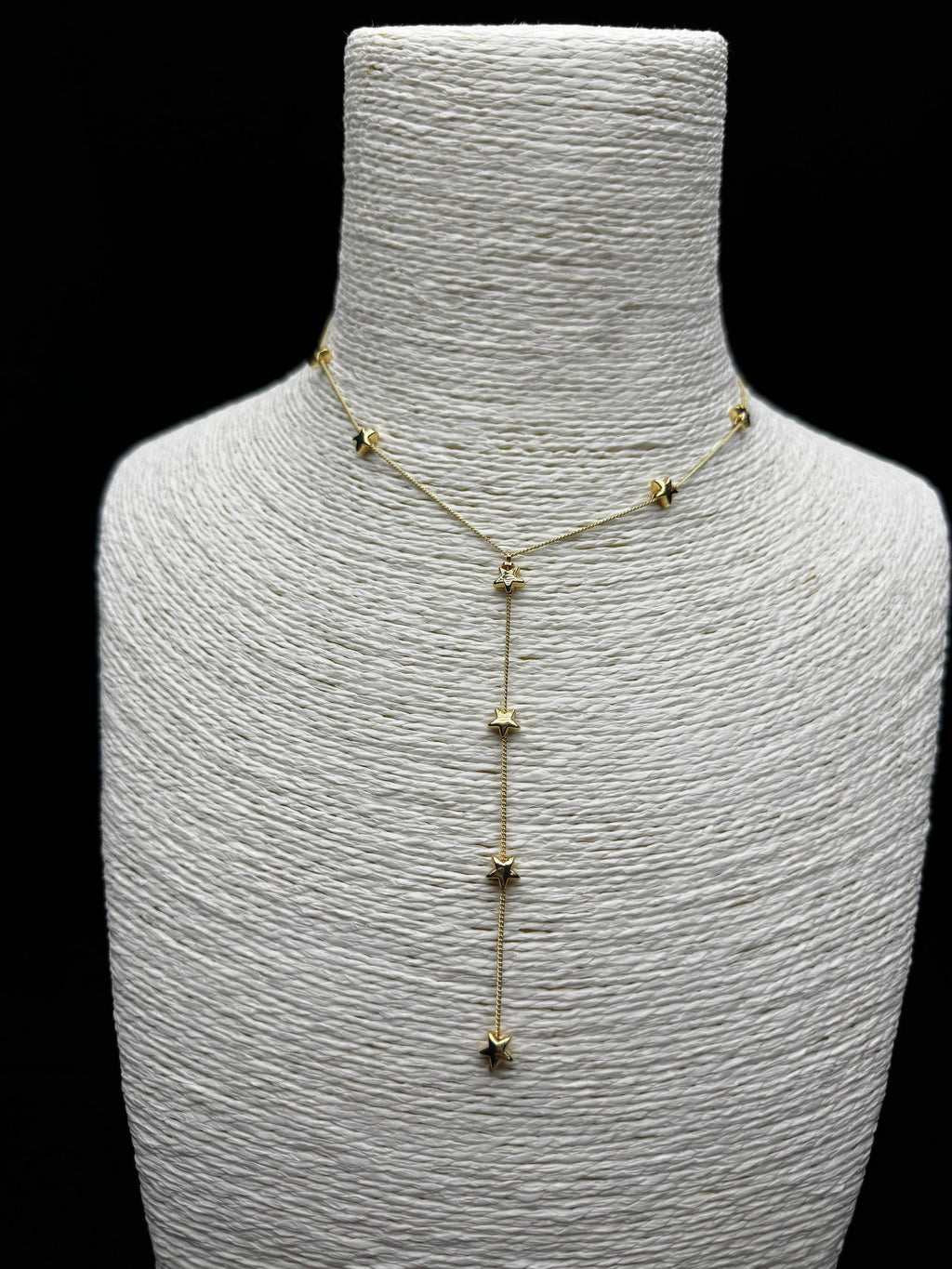 Altın Rengi Minimal Yıldız Motifli Uzun Y Kolye