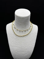 Göz Kamaştıran İkili: İnce Zirkon Detaylı ve Kalın Halka Zincirli Altın Rengi Kolye Seti