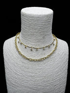 Göz Kamaştıran İkili: İnce Zirkon Detaylı ve Kalın Halka Zincirli Altın Rengi Kolye Seti