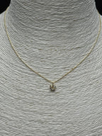 Minimal Lüks: Tektaş Görünümlü Zirkon Taşlı Altın Rengi Narin Çiçek Kolye