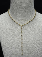 Zarif Top Boncuklu: Altın Tonu Çelik Y Zincir Kolye