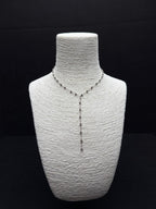 Zarif Top Boncuklu: Gümüş Tonu Çelik Y Zincir Kolye