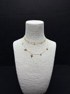 Hayatın Simgeleri: 3 Sıralı Çelik Charm'lı (Yusufçuk, Kuş, Yonca) Katmanlı Kolye